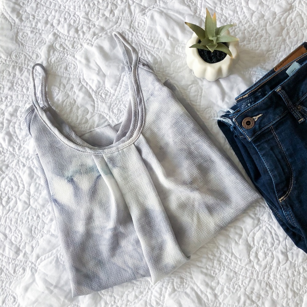 2/$20 tie dye cold shoulder top